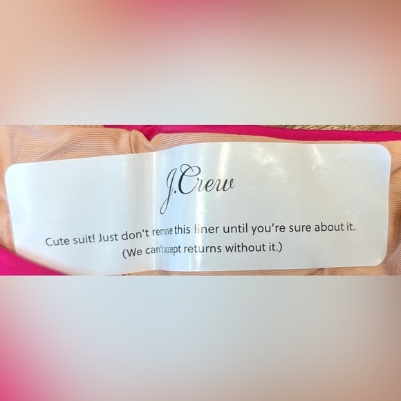 NWT J. Crew Hot Pink Curved Waist Cheeky Bikini Bottom, Mid Rise, Size Medium - Picture 8 of 14